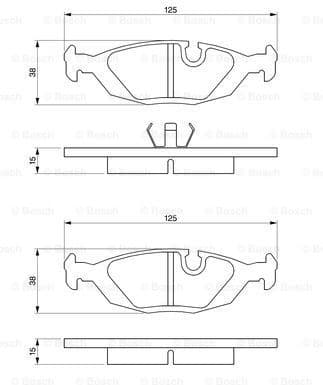 Brake Pad Set, disc brake 0986460996
