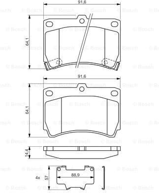 Brake Pad Set, disc brake 0986461141 - image 7