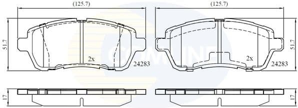 Brake pads front CBP01618