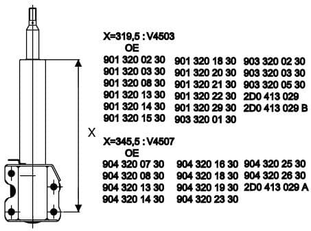 Shock absorber front V4503 - image 5