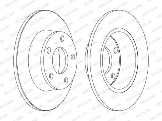 Brake discs kit rear, (2pcs), Top Quality DDF1190C - image 3