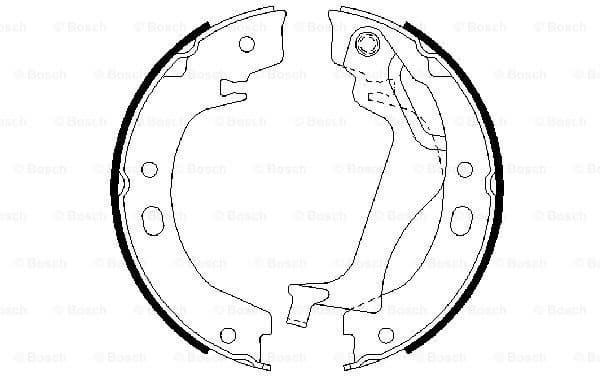 Brake Shoe Set, parking brake 0986487713 - image 2
