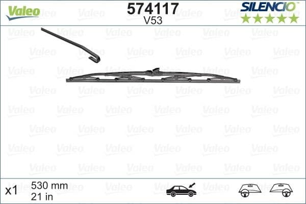 Wiper Blade SILENCIO CONVENTIONAL SINGLE 574117 - image 7