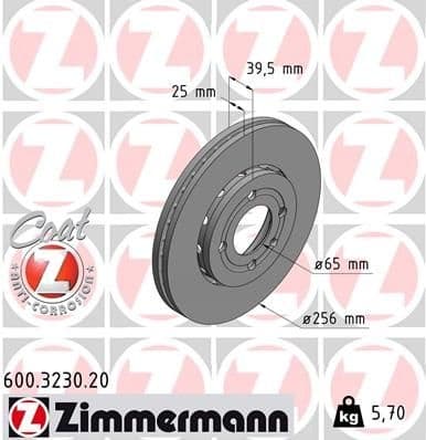 Brake Disc COAT Z 600.3230.20