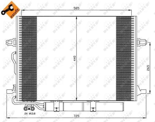 Condenser, air conditioning EASY FIT 35517