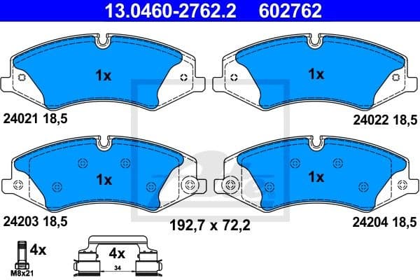 Brake Pad Set, disc brake 13.0460-2762.2 - image 2