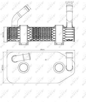 Oil Cooler, automatic transmission 31186
