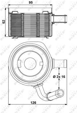 Oil Cooler, engine oil 31178
