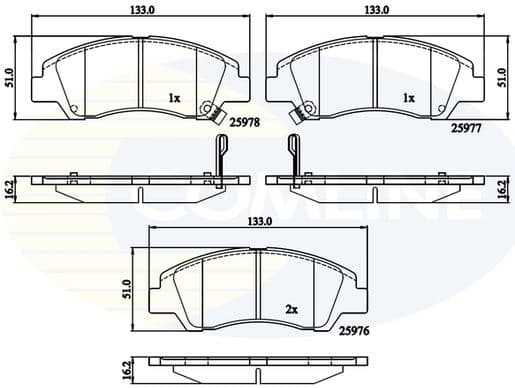 Brake pads front CBP32230