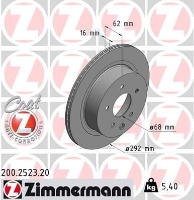 Brake Disc COAT Z 200.2523.20