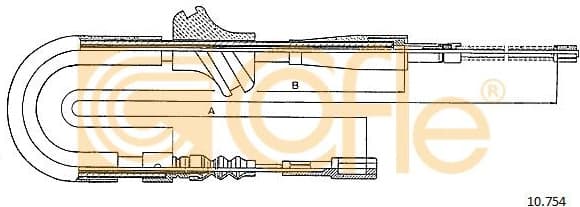 Cable Pull, parking brake 10.754