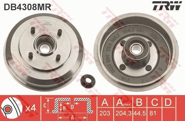 Brake Drum DB4308MR