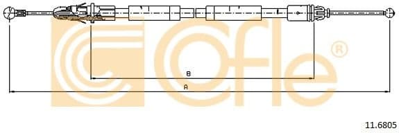 Cable Pull, parking brake 11.6805