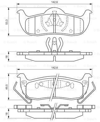 Brake Pad Set, disc brake 0986494142 - image 7