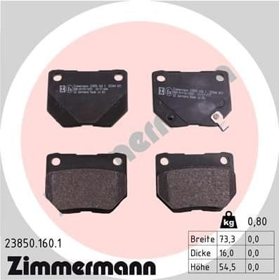Brake Pad Set, disc brake 23850.160.1