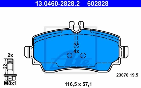 Brake Pad Set, disc brake 13.0460-2828.2 - image 2