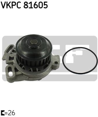 Water Pump, engine cooling VKPC 81605
