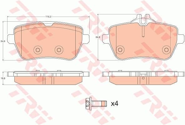 Brake Pad Set, disc brake GDB2014