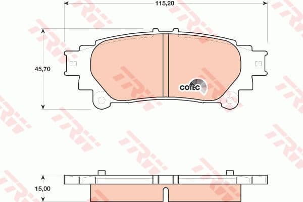 Brake pads rear, Top Quality GDB4174