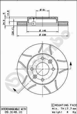 Brake Disc XTRA LINE - Max 09.3148.75