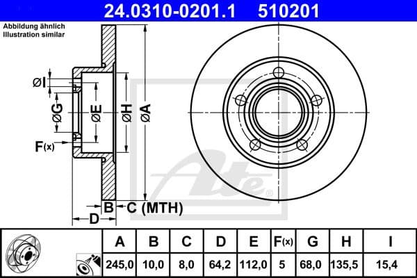 Brake Disc PowerDisc 24.0310-0201.1