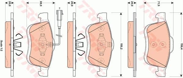 Brake Pad Set, disc brake COTEC GDB1864