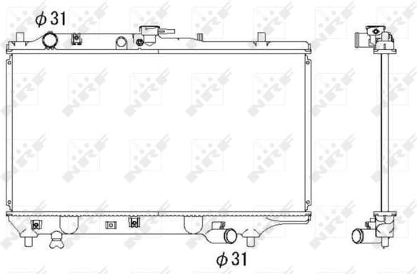 Radiator, engine cooling 53322