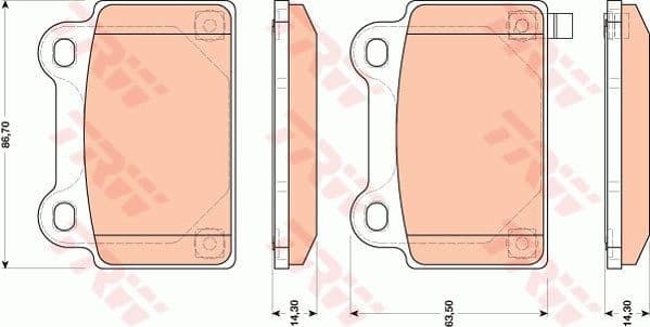 Brake Pad Set, disc brake GDB3488
