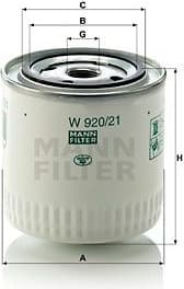 Filter, operating hydraulics W920/21