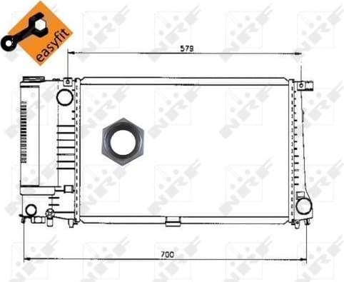 Radiator, engine cooling EASY FIT 50568