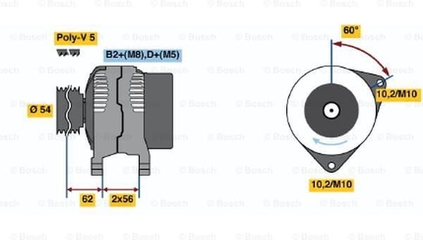 Alternator 0986044410 - image 2