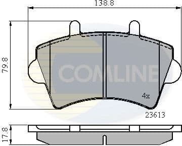 Brake pads front CBP01035