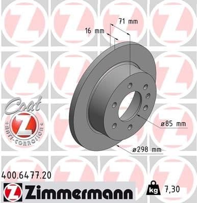 Brake Disc COAT Z 400.6477.20