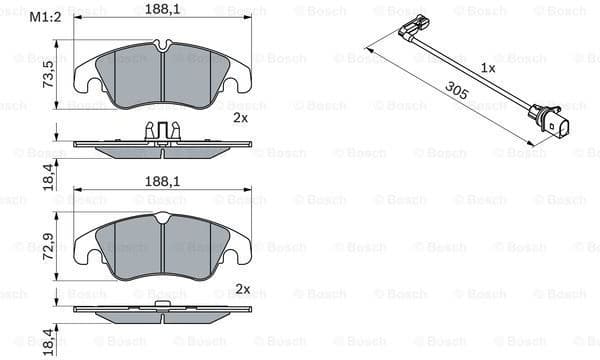 Brake Pad Set, disc brake 0986494259 - image 7