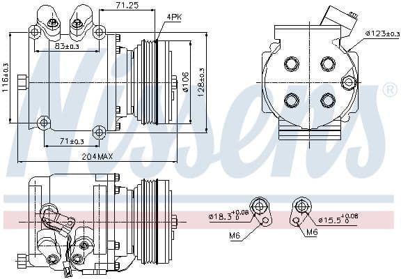 Compressor, air conditioning ** FIRST FIT ** 89226