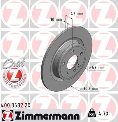 Brake Disc COAT Z 400.3682.20