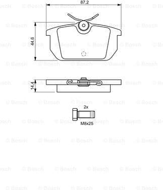 Brake Pad Set, disc brake 0986491030 - image 7