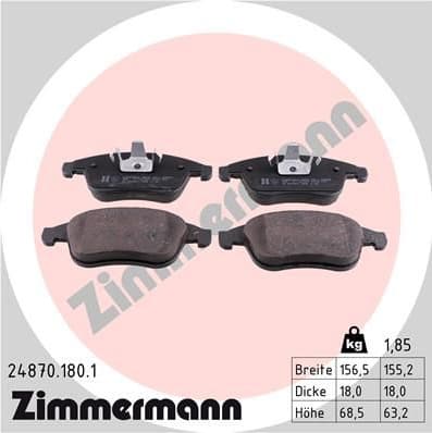 Brake Pad Set, disc brake 24870.180.1