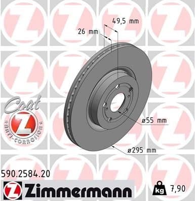 Brake Disc COAT Z 590.2584.20