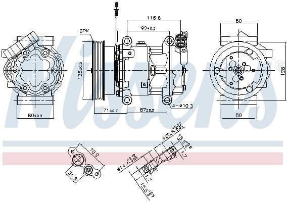 Compressor, air conditioning ** FIRST FIT ** 89064
