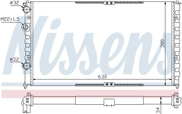 Radiator, engine cooling 65290