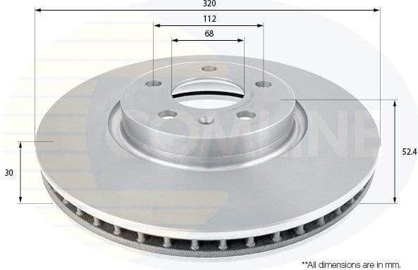 Brake disc, 1pcs FRONT ADC2614V - image 2