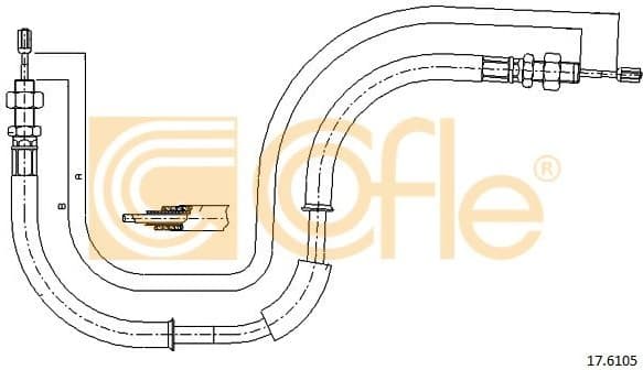 Cable Pull, parking brake 17.6105