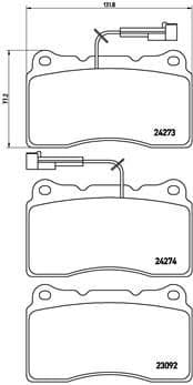 Brake Pad Set, disc brake PRIME LINE P23098