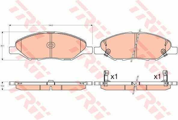 Brake Pad Set, disc brake GDB3577