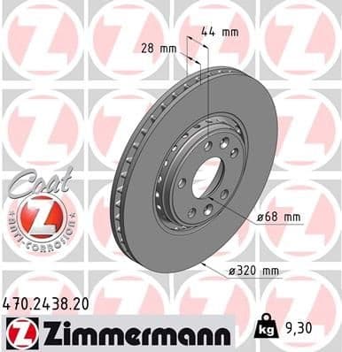 Brake Disc COAT Z 470.2438.20