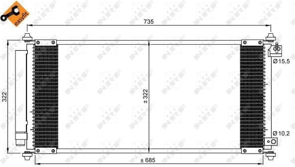 Condenser, air conditioning EASY FIT 35791