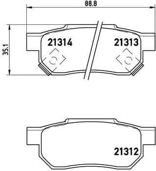 Brake Pad Set, disc brake PRIME LINE P28017