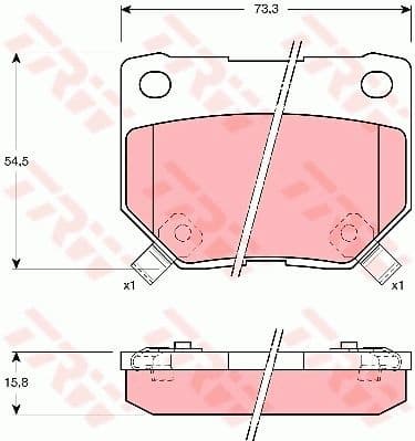 Brake Pad Set, disc brake GDB1007