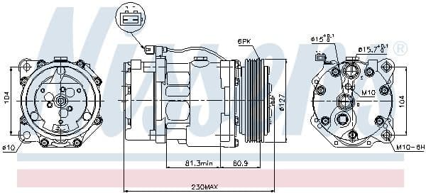 Compressor, air conditioning ** FIRST FIT ** 89061